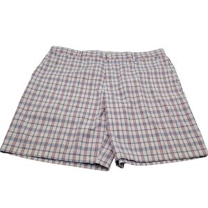 Greg Norman Collection  Plaid Golf Shorts Red White &‎ Blue Mens Sz 44